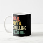 Grillender BBQ Lustiger Mann Mythos Grill-Legende  Kaffeetasse (Links)