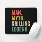 Grillender BBQ lustiger Mann Mythos Grill-Legende Mousepad (Mit Mouse)