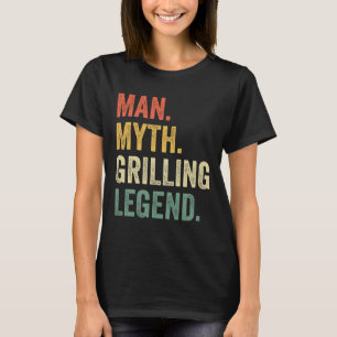 Grillender BBQ Lustiger Mann Mythos Grill-Legende T-Shirt