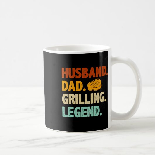 Grillender BBQ-Vater Lustiger Ehemann Grill-Vater Kaffeetasse (Rechts)