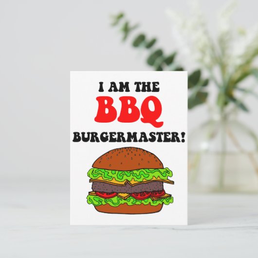 Grillfest Postkarte (Stehend Vorderseite)