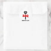 Grillfest Runder Aufkleber (Tasche)