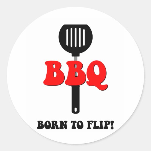 Grillfest Runder Aufkleber (Vorderseite)