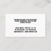 Grillfeuerlogos | Restaurant Visitenkarte (Rückseite)