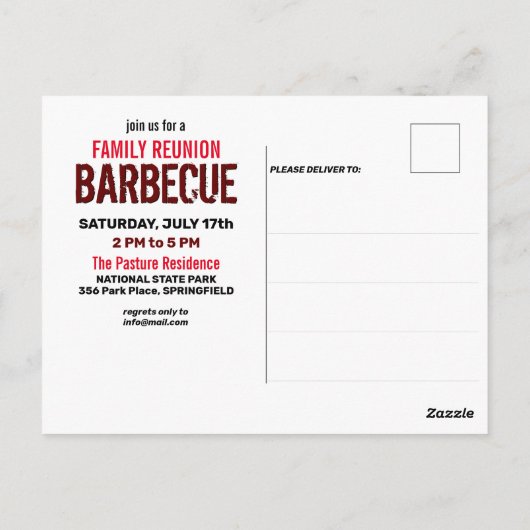 Grillgarnele für Kuh Postkarte (Rückseite)