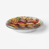 Grillgerichte Pappteller (Gewinkelt)