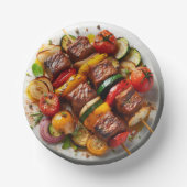 Grillgerichte Pappteller (Vorderseite)