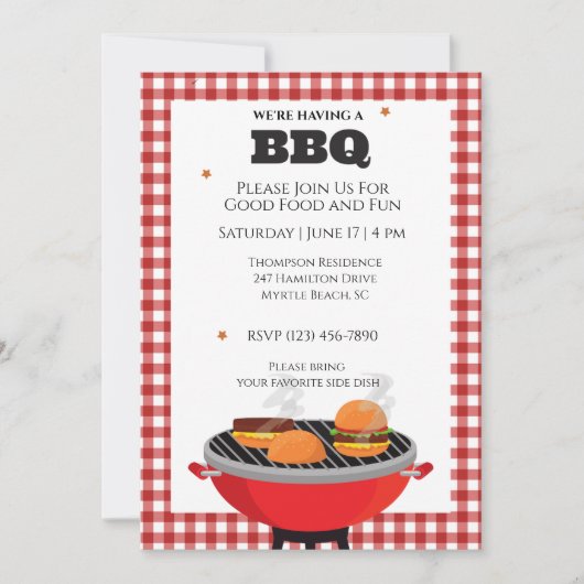 Grillgrillen Einladung (Vorderseite)