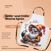 Grillin' and Chillin' Gnome-Schürze