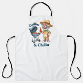 Grillin’ & Chillin" — Funny GRILLEN Design für Vat Schürze (Vorderseite)