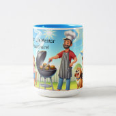 Grillin’ & Chillin’ Personalisierte Tasse des Vate (Mittel)
