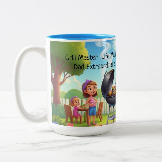 Grillin’ & Chillin’ Personalisierte Tasse des Vate (Links)