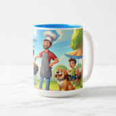 Grillin’ & Chillin’ Personalisierte Tasse des Vate (VorderseiteRechts)