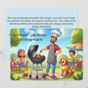 Grillin’ & Chillin’ Personalisierte Vatertagskarte Feiertagskarte