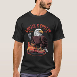 Grillin' & Chillin' Seit 1776 - Patriotischer Adle T-Shirt