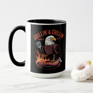 Grillin' & Chillin' Seit 1776 - Patriotischer Adle Tasse