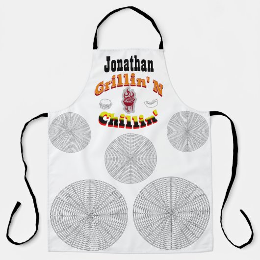 Grillin' N Chillin' Personalisiert Ihren eigenen N Schürze (Vorderseite)