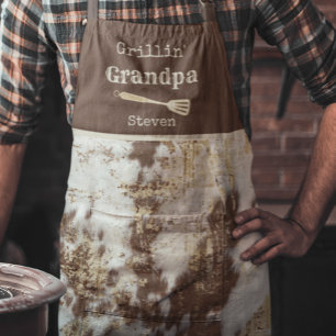 Grillin" Opa-Kuhleder-Western-Sonderanfertigung Schürze