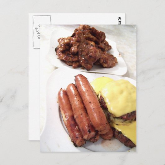 Grillin Postcard Postkarte (Vorne/Hinten)