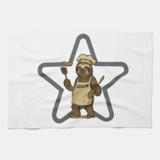 Grillin' Sloth Star Geschirrtuch