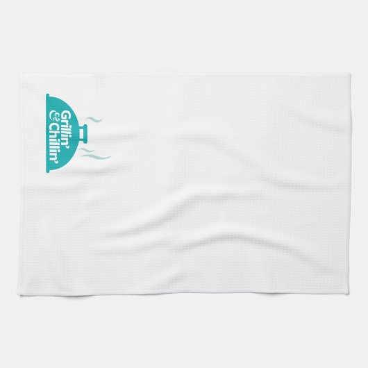 Grillin u. Chillin Geschirrtuch (Horizontal)