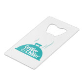 Grillin u. Chillin Kreditkartenflaschenöffner (Vorderseite Schrägansicht)