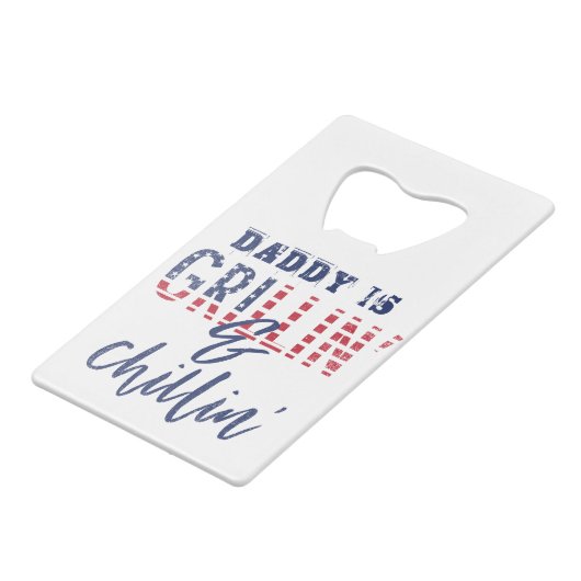 GRILLIN u. CHILLIN Sommer-Grillen Geldbeutel Flaschenöffner (Vorderseite Schrägansicht)