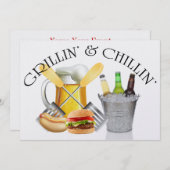 Grillin' und Chillin' Einladung (Vorne/Hinten)