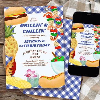 Grillin und Chillin GRILLEN Birthday Party Einladung
