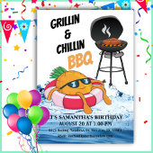 Grillin und Chillin GRILLEN Birthday Pool Party Einladung