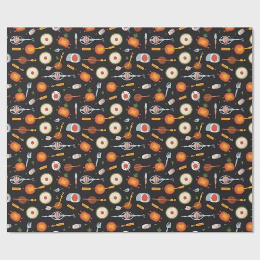 Grillin' und Chillin' Muster Geschenkpapier (Flach)