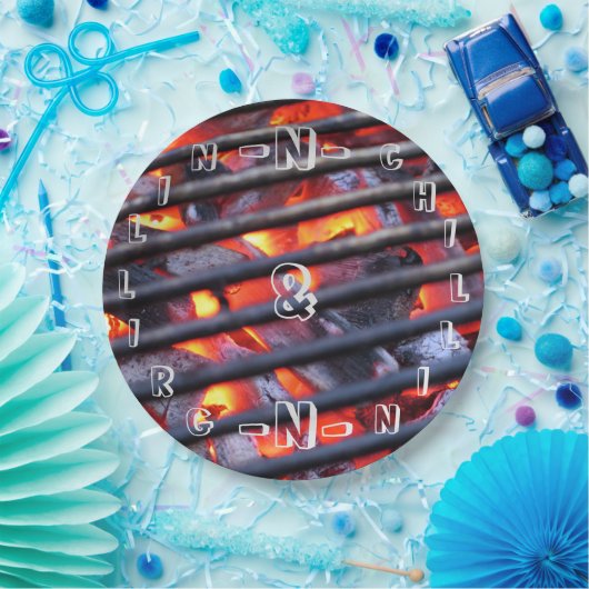 Grillin und Chillin PapierTeller (Party)