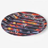 Grillin und Chillin PapierTeller (Schrägansicht)