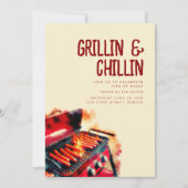 Grillin und Chilling Summer Backyard GRILLEN Einladung (Vorderseite)