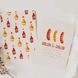 Grillin und Chilling Summer Backyard GRILLEN Einladung