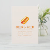 Grillin und Chilling Summer Backyard GRILLEN Einladung (Stehend Vorderseite)