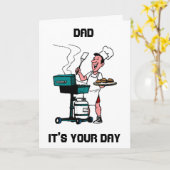 "GRILLIN" VATER FÜR SEINEN *GEBURTSTAG* ODER *VATE KARTE (Gelbe Blume)