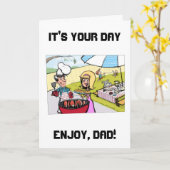 "GRILLIN" VATER FÜR SEINEN *GEBURTSTAG* ODER *VATE KARTE (Gelbe Blume)