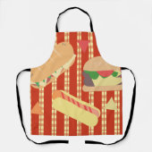 Grilling Party Hamburger Hotdog Sub Birthday Party Schürze (Vorderseite)