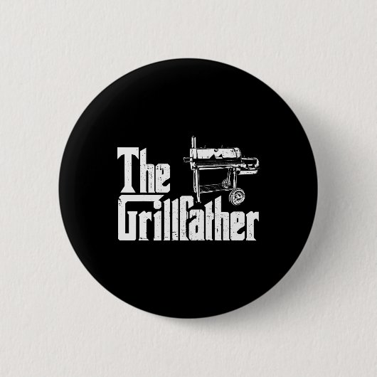 Grilling Smoker And Grill Chef Grillfather Grilled Button (Vorderseite)