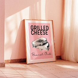 Grillkäse Brunch Club | Trendy Wall Art Poster