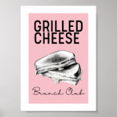 Grillkäse Brunch Club | Trendy Wall Art Poster (Vorne)