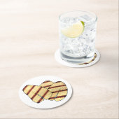 Grillkäse, gebraten, zyprisch, vegetarisch runder pappuntersetzer (Vor Ort)