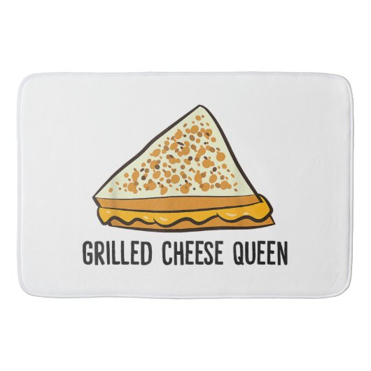 Grillkäse Queen Funny Grilled Cheese Badematte (Vorderseite)