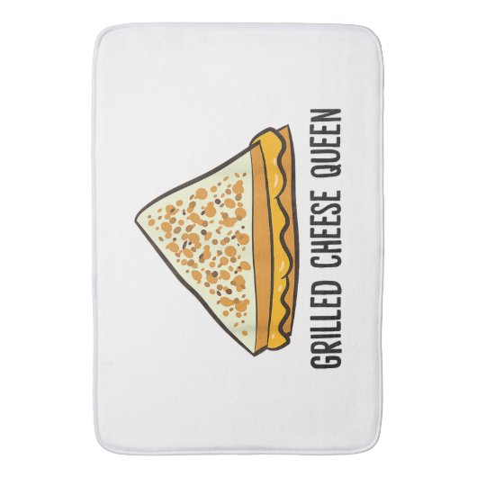 Grillkäse Queen Funny Grilled Cheese Badematte (Vorderseite Vertikal)