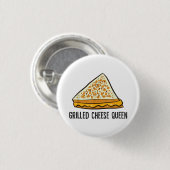 Grillkäse Queen Funny Grilled Cheese Button (Vorne & Hinten)