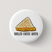 Grillkäse Queen Funny Grilled Cheese Button (Vorderseite)
