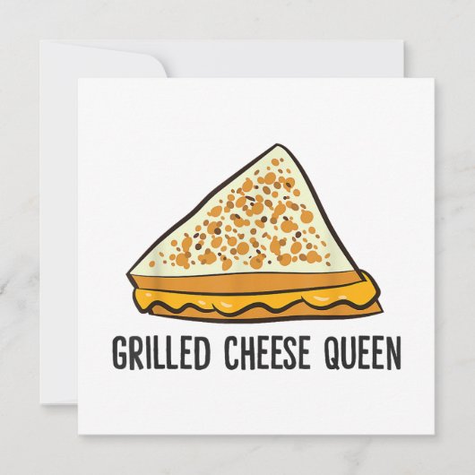 Grillkäse Queen Funny Grilled Cheese Einladung (Vorderseite)