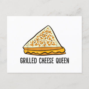 Grillkäse Queen Funny Grilled Cheese Feiertagspostkarte