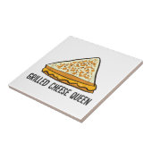 Grillkäse Queen Funny Grilled Cheese Fliese (Seite)